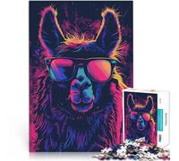 Puzzle da 1000 pezzi per adolescenti Occhiali da sole retrò Llama Taglio di precisione Ogni pezzo è unico - Gioco divertente e stimolante per tutta la famiglia 75x50cm