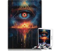 Puzzle da 1000 pezzi per adolescenti, occhio che tutto vede, paesaggio urbano, rompicapo, giochi per famiglie, decorazione perfetta, giocattolo, decorazione da parete, dimensioni 38x26cm