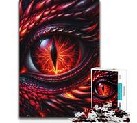 Puzzle da 1000 pezzi per adolescenti Occhio di drago rosso Divertimento in famiglia e serata di giochi Decorazione per la casa Regalo di compleanno 38x52cm (1000 pezzi)