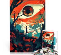 Puzzle da 1000 pezzi per adolescenti Occhio gigante nella foresta Riduzione dello stress interessante Collezione di artisti, Belle arti 50x70cm