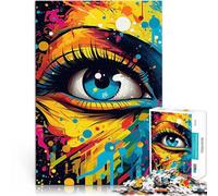 Puzzle da 1000 pezzi per adolescenti Occhio Occhio Umano Arte Vacanza a casa: uccidere il tempo Lista dei desideri con Babbo Natale 50x70cm