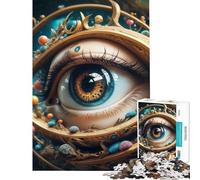 Puzzle da 1000 pezzi per adolescenti Occhio surreale nello spazio giochi rilassanti giocattoli che creano dipendenza per coltivare la pazienza opera d'arte regalo decorazione da parete (38x52cm)