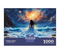 Puzzle Da 1000 Pezzi Per Adolescenti Ocean Dreams A Woman in White Dress on The Beach Puzzle Per Adulti Giochi Rilassanti Analisi E Logica Regali Unici Per Compleanni 38x26cm/1000pcs