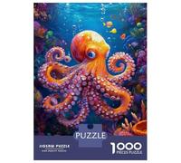 Puzzle Da 1000 Pezzi Per Adolescenti Ocean Life Octopus Art Print-1 Puzzle Per Adulti Giochi Rilassanti Vacanza A Casa Passatempo Impegnativo Da Completare 38x26cm/1000pcs