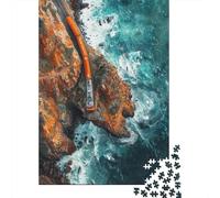Puzzle Da 1000 Pezzi Per Adolescenti Ocean View Train Ride-1 Puzzle Per Adulti Giocattoli Antistress Migliorano La Memoria Regali Di Compleanno E Unici 38x26cm/1000pcs