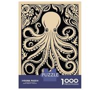 Puzzle Da 1000 Pezzi Per Adolescenti Octopus Art Nouveau Illustration Puzzle Per Adolescenti Giochi Rilassanti Corsa Di Velocità Manuale Aiuta Ad Allenare Il Cervello 52x38cm/1000pcs