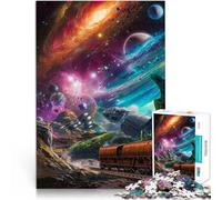 Puzzle da 1000 pezzi per adolescenti Odissea del treno cosmico Giocattoli per l'intrattenimento in famiglia Decorazione della casa 52x38cm