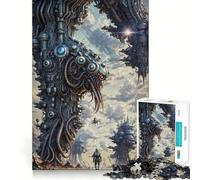 Puzzle da 1000 pezzi per adolescenti,Odissea futuristica e cupa,con incastri fluidi,divertente,gioco di logica,regalo,gioco rilassante,arte per il tempo libero natalizio 38x26cm