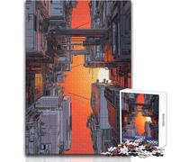 Puzzle da 1000 pezzi per adolescenti "Odissea nello spazio Dentro la città" Giochi rompicapo per famiglie, migliora la memoria, regalo di compleanno Dimensioni: 38x52cm