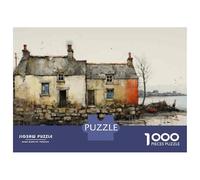 Puzzle Da 1000 Pezzi Per Adolescenti Old House by The Sea Puzzle Per Adolescenti Giochi Per Famiglie Sfida Difficile Regali Di Compleanno E Unici 70x50cm/1000pcs