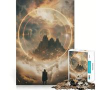 Puzzle da 1000 pezzi per adolescenti "Oltre i confini della terra",con bordi precisi,ideale per risolvere problemi e trascorrere momenti piacevoli Gioco a tema natalizio (38x52cm)