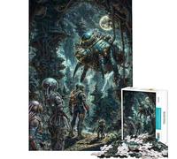 Puzzle da 1000 pezzi per adolescenti "Oltre le frontiere aliene" rompicapo sfida difficile da completare (dimensioni 50x75cm)