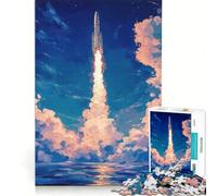 Puzzle da 1000 pezzi per adolescenti "Oltre l'orizzonte: razzo verso le stelle", antistress, difficile e stimolante, regalo di Natale o compleanno 38x26cm