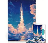 Puzzle da 1000 pezzi per adolescenti "Oltre l'orizzonte: razzo verso le stelle", antistress, stimolante e impegnativo, regalo di Natale o compleanno 50x75cm