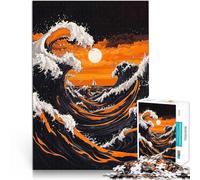 Puzzle da 1000 pezzi per adolescenti Onde del tramonto Antistress Vacanza in patria Uccidere il tempo offerte come regali per tutta la famiglia 38x26cm