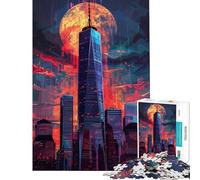 Puzzle da 1000 pezzi per adolescenti One World Trade Center NY puzzle per adulti giochi rilassanti decorazione perfetta ideale come regalo (dimensioni 38x26cm)