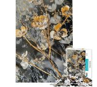 Puzzle da 1000 pezzi per adolescenti opera d'arte astratta Golden Bloom puzzle per adulti giochi rilassanti un'opera d'arte regalo antistress (dimensioni 38x26cm)