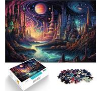 Puzzle da 1000 pezzi per adolescenti Opera d'arte psichedelica della città Gioco a quiz Ogni pezzo è unico - Gioco divertente e stimolante per tutta la famiglia 75x50cm