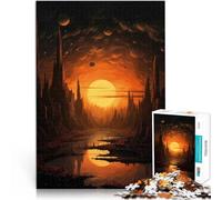 Puzzle da 1000 pezzi per adolescenti Opera d'arte sullo skyline della città Giochi di relax offerte come regali per tutta la famiglia 52x38cm
