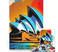 Puzzle da 1000 pezzi per adolescenti Opera Sydney Pop Art gioco divertente allena la mente e le mani migliora l'amore tra le coppie 38x26cm
