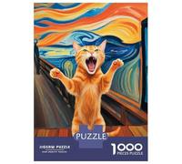 Puzzle Da 1000 Pezzi Per Adolescenti Orange Cat The Scream Puzzle Per Adulti Giochi Rilassanti Taglio Di Precisione Regali Unici Per Compleanni E Occasioni Speciali 38x26cm/1000pcs