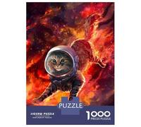 Puzzle Da 1000 Pezzi Per Adolescenti Orange Space Cat Puzzle Giochi Rilassanti Analisi E Logica Riduzione Dello Stress Regali 38x26cm/1000pcs