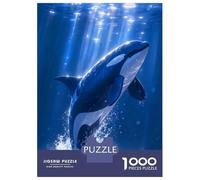 Puzzle Da 1000 Pezzi Per Adolescenti Orca Breaching in Blue Ocean Waters Puzzle Per Adulti Giocattoli Antistress Analisi E Logica Regalo Di Compleanno, Regali, 38x26cm/1000pcs