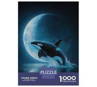 Puzzle Da 1000 Pezzi Per Adolescenti Orca Leaping Under The Moon Puzzle Per Adulti Fai Da Te Giocattoli Sfida Difficile Regali Per Amici E Familiari 38x26cm/1000pcs