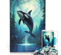 Puzzle da 1000 pezzi per adolescenti orca mare incantato decorazione da parete regalo di compleanno per rafforzare l'amore tra le coppie 38x26cm
