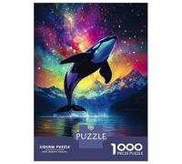 Puzzle Da 1000 Pezzi Per Adolescenti Orca Whale Leaping in Cosmic Waters Puzzle Per Adulti Gioco Rompicapo Antistress Per Compleanno, Natale 52x38cm/1000pcs