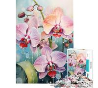 Puzzle da 1000 pezzi per adolescenti "Orchidee sotto la pioggia" - Gioco educativo e stimolante per tutta la famiglia - Ottimo regalo (Dimensioni 38x52cm)