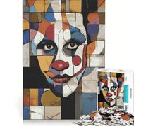 Puzzle da 1000 pezzi per adolescenti originale con faccia da clown arte astratta giocattolo decorativo da parete regalo di compleanno per rafforzare l'amore tra le coppie 38x52cm