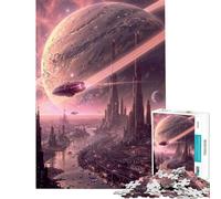 Puzzle da 1000 pezzi per adolescenti orizzonti rosa puzzle per adulti gioco rompicapo che migliora la memoria impegnativo da completare (dimensioni 50x75cm)