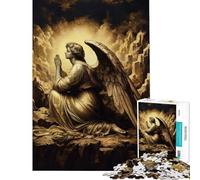 Puzzle da 1000 pezzi per adolescenti oro preghiera dell'angelo X puzzle per adulti rompicapo gioco divertente e umoristico difficile e stimolante (dimensioni 50x75cm)