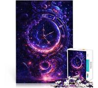 Puzzle da 1000 pezzi per adolescenti orologio fantasy spazio galassia Difficile e sfidante Attività divertenti a casa, regali di compleanno, regali di viaggio, 26x38cm