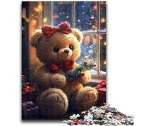 Puzzle da 1000 pezzi per adolescenti, orsacchiotto di Natale per età 14+, gioco a quiz, attività divertenti a casa, regalo di compleanno, regali da viaggio 26x38cm
