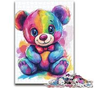 Puzzle da 1000 pezzi per adolescenti, orsacchiotto, gioco stimolante e decorazione da parete per famiglie, regali unici per compleanno e Natale, 50x75cm