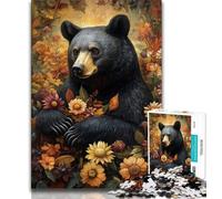 Puzzle da 1000 pezzi per adolescenti Orso bruno, gioco stimolante e gioco in famiglia con pezzi completamente interconnessi di forma casuale (75x50cm)