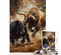 Puzzle da 1000 pezzi per adolescenti Orso contro Toro Crypto Trading Gioco pratico Attività per famiglie Decorazione per la casa Giocattolo Sfida da completare (38x26cm)