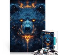 Puzzle da 1000 pezzi per adolescenti Orso di fuoco Antistress Vacanza in patria Uccidere il tempo Gioco educativo per compleanno e Natale 75x50cm