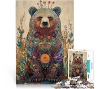 Puzzle da 1000 pezzi per adolescenti orso nell'arte colorata giochi divertenti per famiglie Collezione di artisti, Belle arti 70x100cm