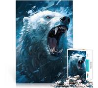 Puzzle da 1000 pezzi per adolescenti Orso polare arrabbiato Giocattoli da gioco per regalo di famiglia per la decorazione della casa 26x38cm