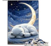 Puzzle da 1000 pezzi per adolescenti, orso polare, dai 14 anni in su, adatti per attività divertenti in coppia a casa, regalo di compleanno, regali da viaggio (dimensioni 50x75cm)