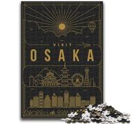 Puzzle da 1000 pezzi per adolescenti Osaka, Giappone, dai 14 anni in su, gioco a quiz, attività divertenti da fare a casa, regalo di compleanno, regali da viaggio (dimensioni 38x26cm)