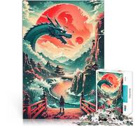 Puzzle da 1000 pezzi per adolescenti Osservazione del tramonto del drago Analisi e logica Ogni pezzo è unico - Gioco divertente e stimolante per tutta la famiglia 75x50cm