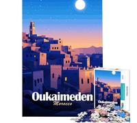 Puzzle da 1000 pezzi per adolescenti Oukaimeden Marocco di notte gioco educativo regalo di compleanno per divertimento in famiglia (dimensioni 38x26cm)