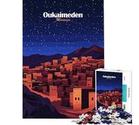 Puzzle da 1000 pezzi per adolescenti Oukaimeden Marocco Notte Giocattolo educativo Rompicapo Gioco adatto alle coppie Regalo divertente (Dimensioni 38x52cm)