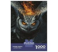 Puzzle Da 1000 Pezzi Per Adolescenti Owl of Fire And Fury Puzzle Per Adolescenti, Rompicapo, Gioco Di Modelli, Assemblaggio, Unici, Compleanno E Regali 38x26cm/1000pcs
