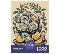 Puzzle Da 1000 Pezzi Per Adolescenti Oysters And Lemons Still Life Illustration Puzzle Antistress Giocattolo Decorazione Per La Casa Gioco Stimolante Regali 70x50cm/1000pcs