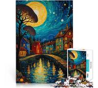 Puzzle da 1000 pezzi per adolescenti Paesaggi urbani van gogh Giocattoli di gioco impegnativi Adatto per la decorazione del desktop 38x26cm